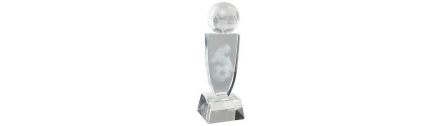 REFLEX CRYSTAL FOOTBALL TROPHY - 3 SIZES - 18CM - 24CM REFLEX CRYSTAL FOOTBALL TROPHY - 3 SIZES - 18CM - 24CM